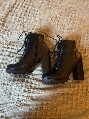 Heeled Combat Boots